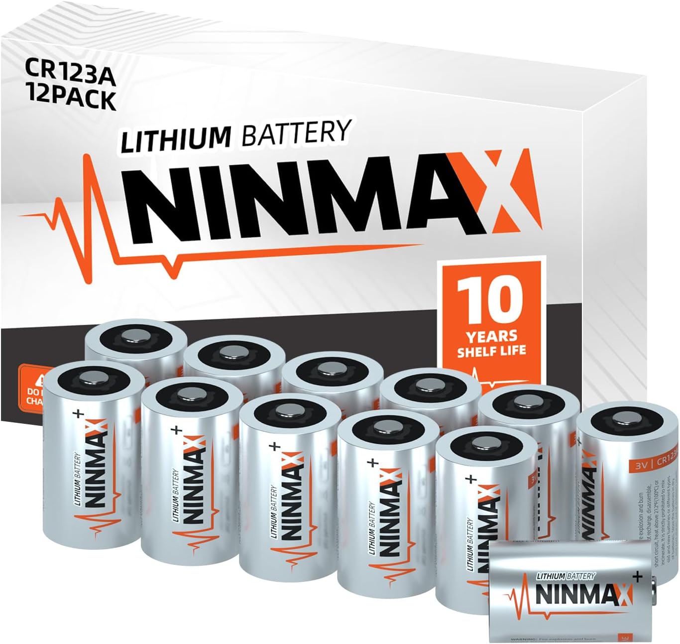 NINMAX CR123A 3V Lithium Battery